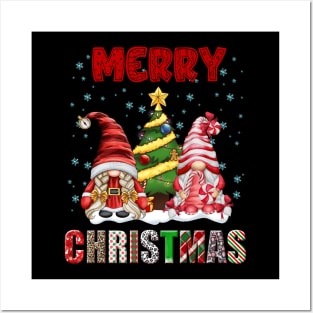 Merry Christmas Gnome Family Funny Xmas Tree Women Men Kids Posters and Art